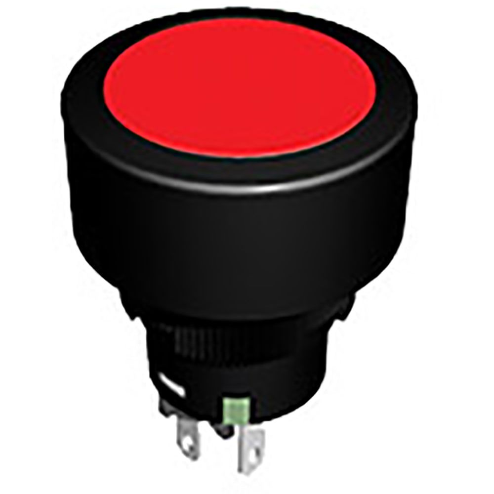 Switch Push Button ON (ON) SPDT Round Plunger 0.1A 28VAC 28VDC 0.4VA Momentary Contact PC Pins Thru-Hole