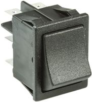Black DPST Rocker Switch, On-Off, 20 A at 250 V ac +125C 30mm 22mm