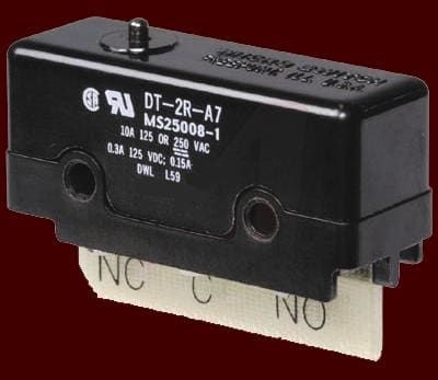 Snap Action Switch DPDT 10A 250VAC/VDC Pin Plunger Screw Mount