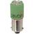 Lamp;  T3-1/4 BAYONET BASE SINGLE LED,  ULTRA GREEN 28V DUAL POLARITY