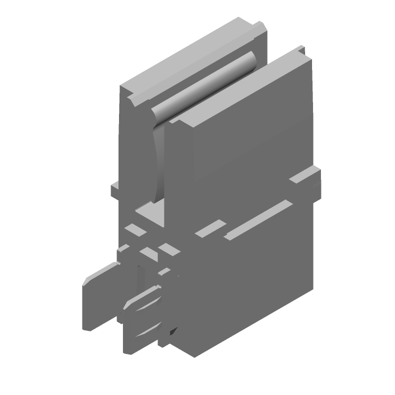 2 Pos RA Busbar Connector, 170A, Tin Plated Copper Alloy