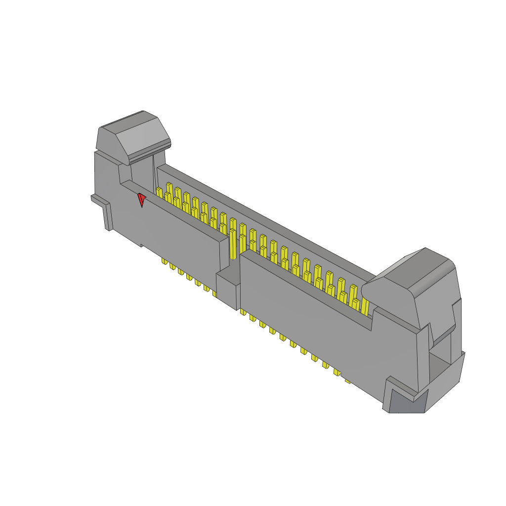 Conn Ejector Header HDR 40 POS 1.27mm Solder ST Top Entry Thru-Hole Bulk