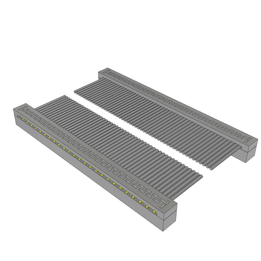 Cable Assembly Flat Ribbon 0.05m 28AWG IDC Connector to IDC Connector 50 to 50 POS SKT-SKT IDT-IDT Bulk