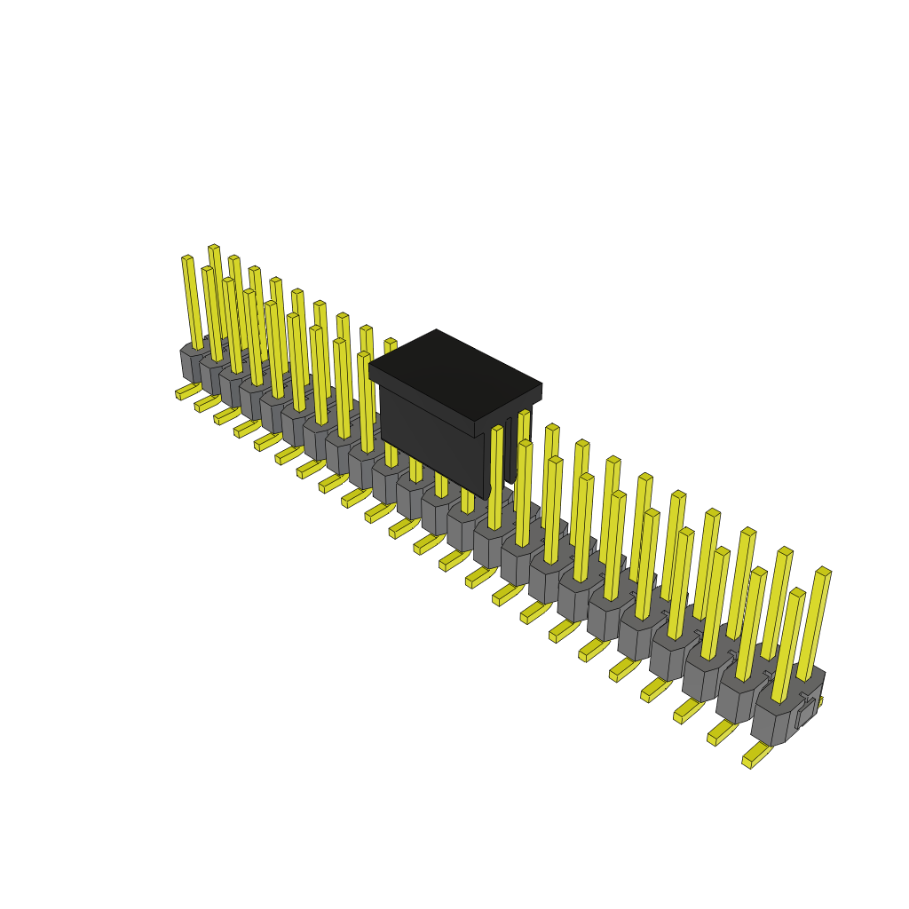 Unshrouded 46-Contact 2.54mm Pitch HDR Header