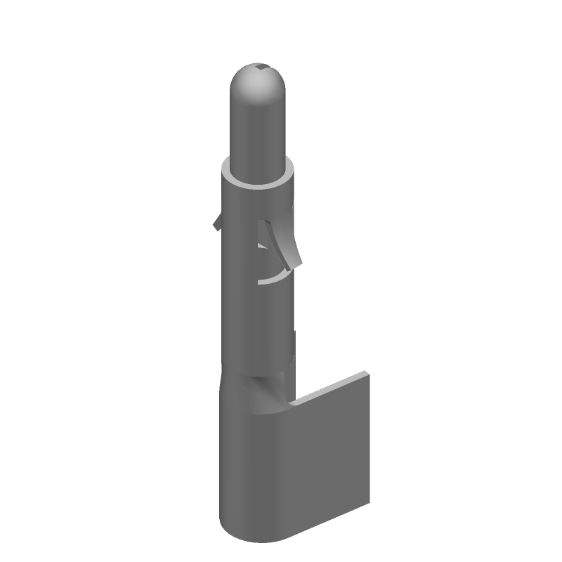 Power Pin, Male, 19A, 600V, Crimp, 10-12AWG, Au/Ni Plated