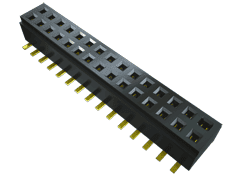 24-Contact Surface Mount Socket Strip, 2 Rows, 1mm Pitch, -55°C to 125°C