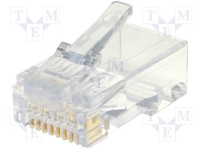24 Pos 8 Circ IDC USB-A Male Connector, 1.5A, 125V, Gold/Tin