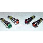 Red LED Emitter, 12V, 15mA, 6mm Round Dome, 60mcd