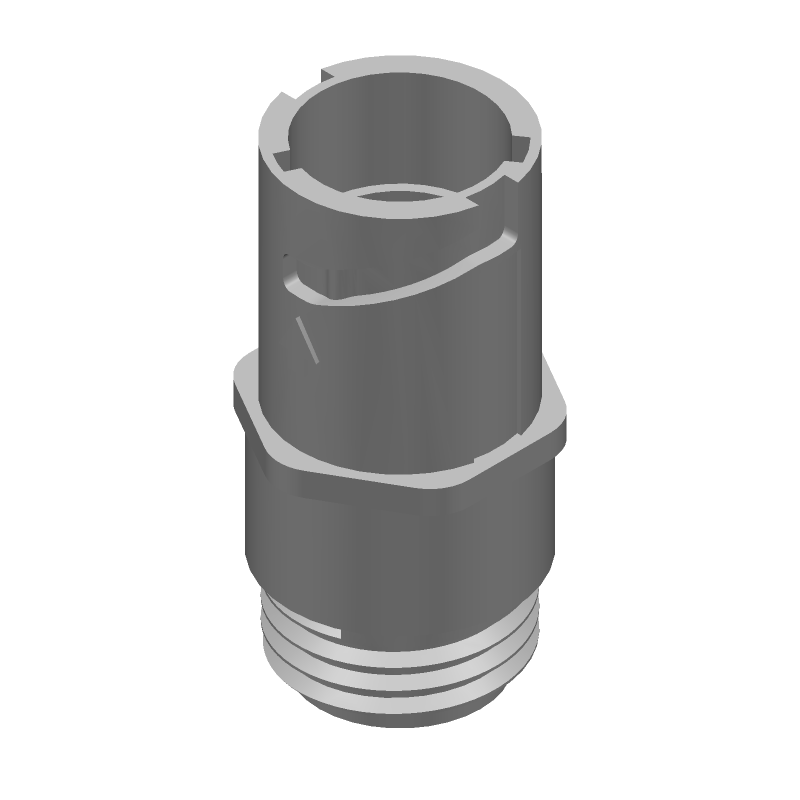 4 Pos Male Crimp Receptacle, 3A, 600V, IP67, Gold Plated