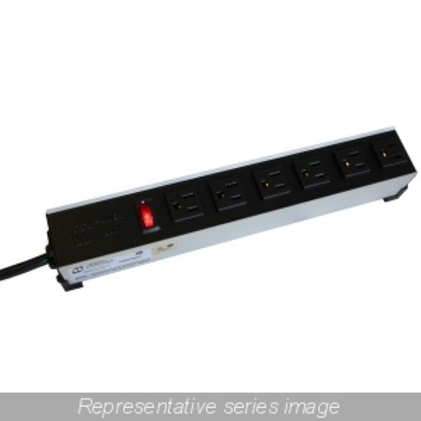 15A 125V 8-Outlet PDU Strip, Circuit Breaker, Aluminum