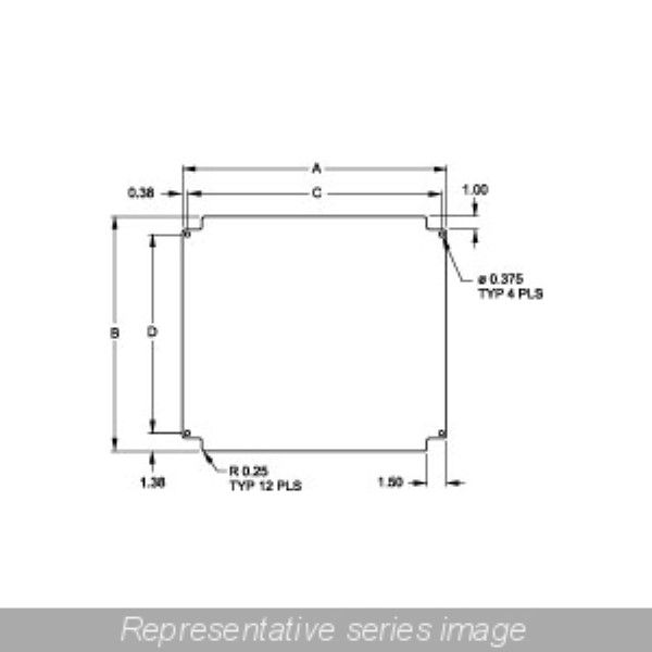 Electrical Enclosure Accessories 16X20 ECLIPSE PANEL