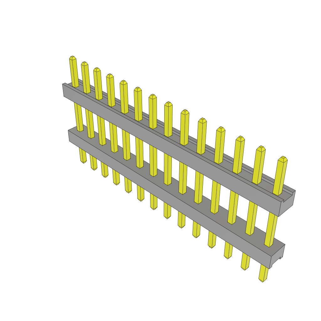 Conn Board Stacker HDR 14 POS 2mm Solder ST Top Entry Thru-Hole Bulk