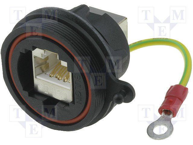 8 Pos Female Ethernet Jack, IDC, Shielded, 1.5A, 30V