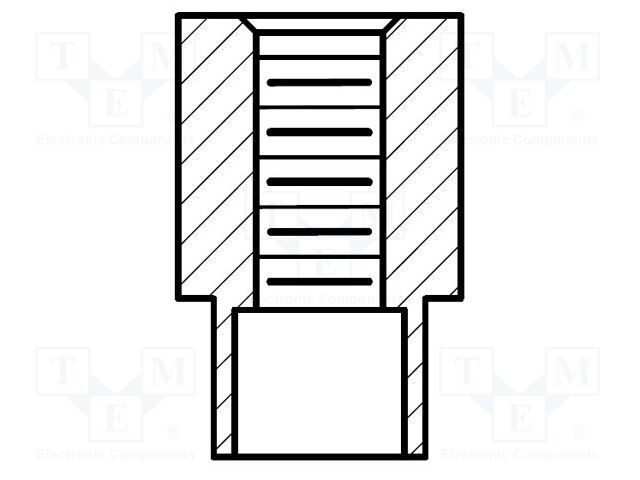 Round Standoff, F-F, Brass/Nylon, Nickel, 6-32, 0.375"L