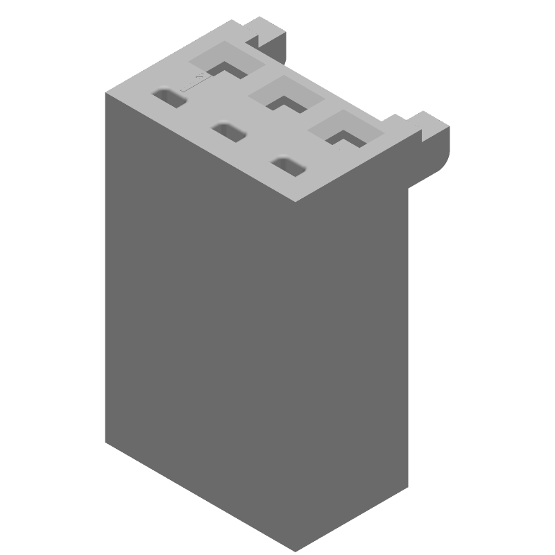 3 Pos 2.54mm Crimp Receptacle Housing, Wire-to-Wire, 4A, 250V