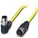 M12 3-Contact Shielded Cable Assembly, IP65, Waterproof, UL