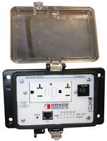 DATA INTERFACE PORT ETHERNET, 5PORT ALUM; No. of Ports:5; Interface Configuration:120V duplex GFCI receptacle, 15A circuit breaker, RJ45 jack; Housing Material:Aluminum; Highest NEMA Rating:4X; Protocol:Ethernet