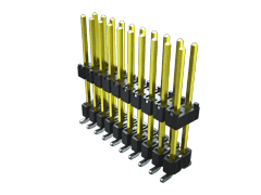 9-Position Surface Mount Connector, 2.54mm Pitch, Gold Contact Plating