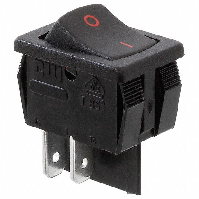 Switch Rocker ON OFF SPST Quick Connect Curved Rocker 16A 250VAC 559.27VA 100000Cycles