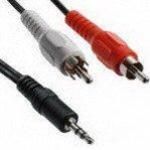 CABLE 3.5MM STER-2RCA MALE 1.5M