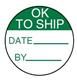 Labels and Industrial Warning Signs CIRCLE OK TO SHIP Sold by Pack of 200
