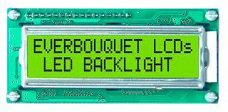 EVERBOUQUET         MC24021A-SYL             Alphanumeric LCD, 24 x 2, Black on Yellow / Green, 5V, Parallel, English, Japanese, Transflective