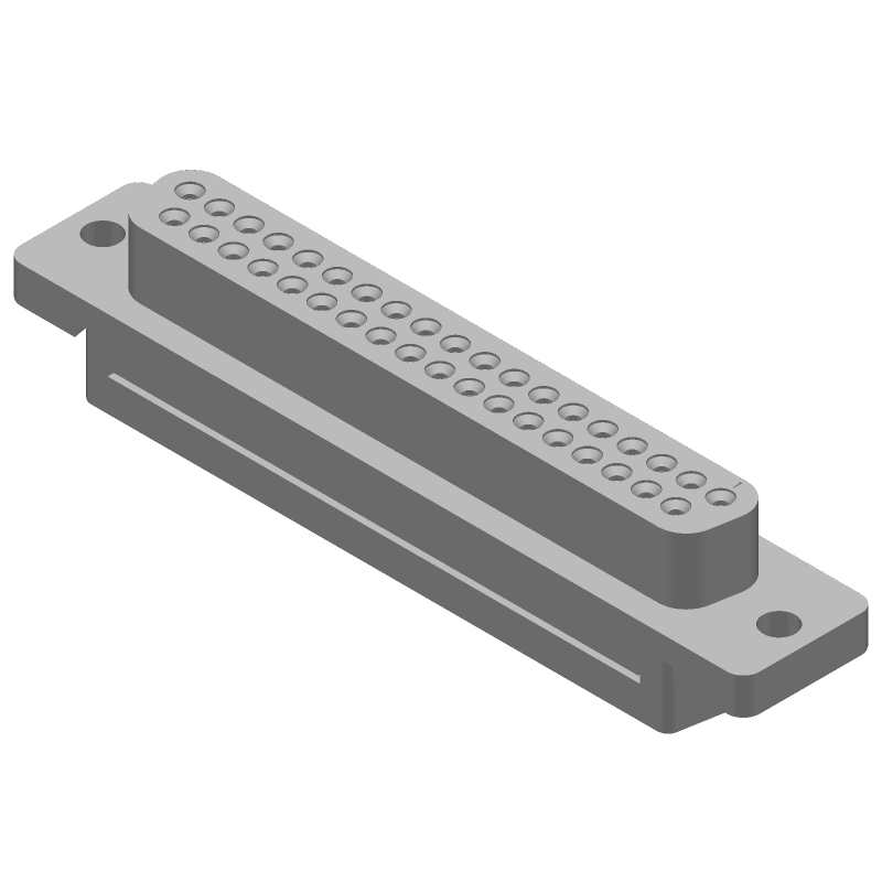 37 Pos HDF D-Sub, Shielded, Right Angle, IDC, Female, 250V