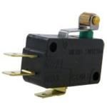 SPDT Snap Action Switch, 100mA, 125VAC, Roller Lever, Quick Connect