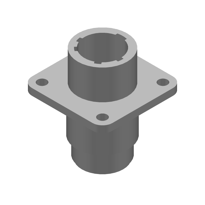 4 Pos. Male Pin Receptacle, 13A, 600V, UL94 V-0, Black