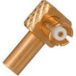 Conn MCX PL 0Hz to 6GHz 50Ohm Crimp RA Cable Mount Gold