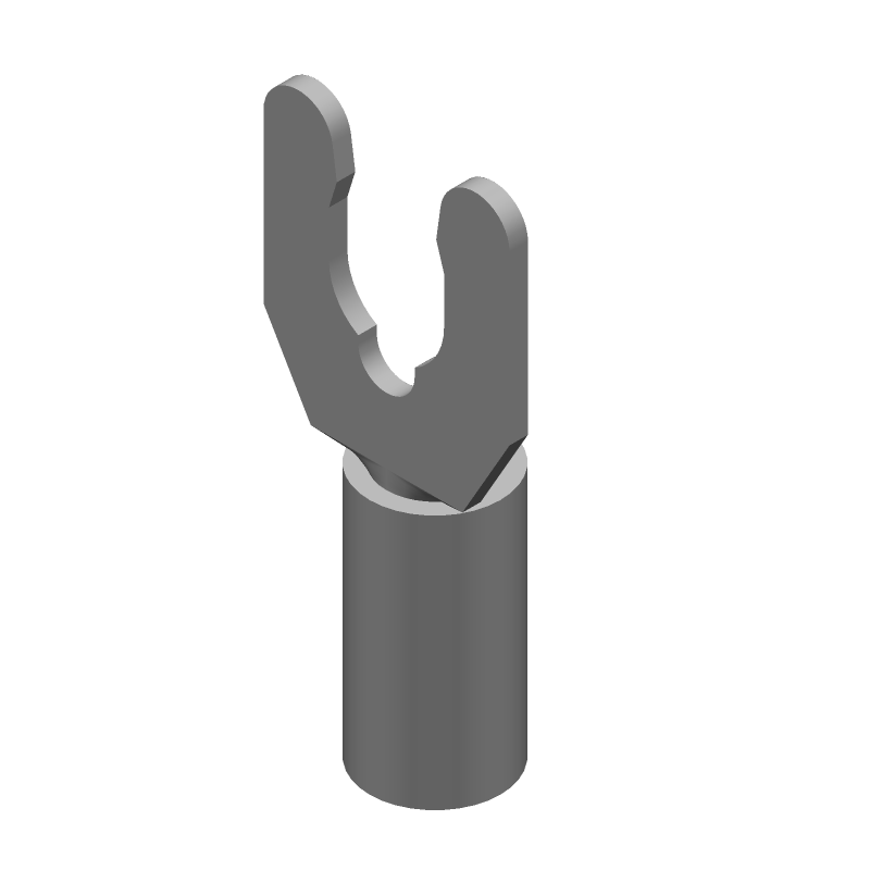 Female Crimp Terminal, 16-14 AWG, Tin Plated Brass, Vinyl Insulated, 600V