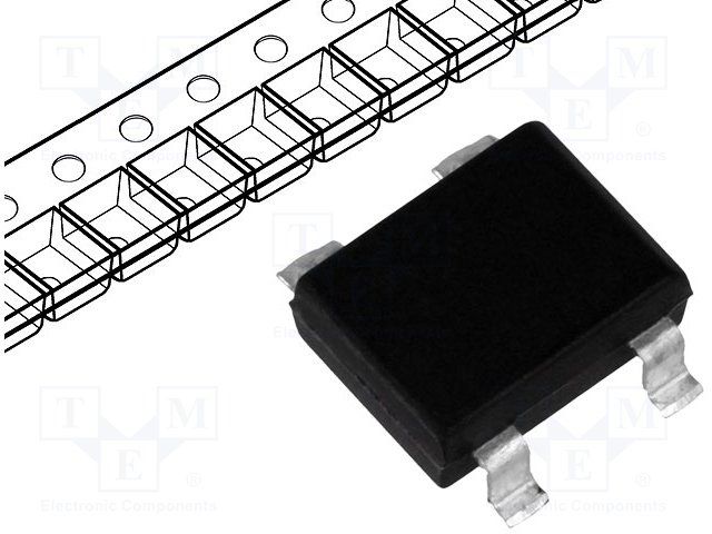 Bridge Rectifier Diode, 1 Phase, 1.5A, 250V V(RRM), Silicon, DIP-4