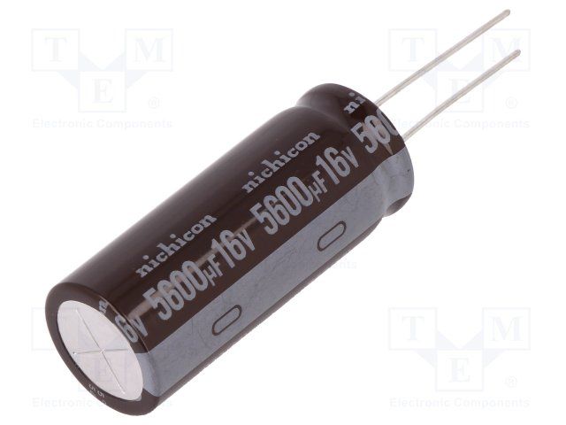 5.6mF 16V 20% Aluminum Electrolytic Capacitor, Radial, 16x40mm