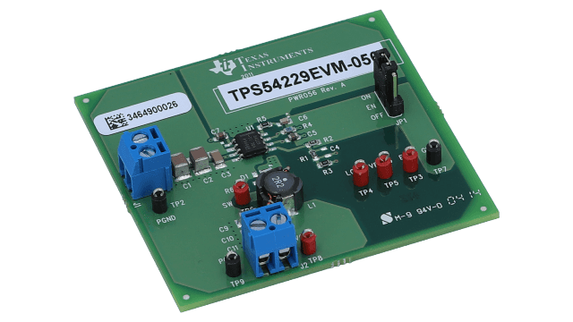 TEXAS INSTRUMENTS TPS54229EVM-056 EVALUATION BOARD, L10515Y ADJ, DCAP2 2A SYNCHRONOUS BUCK REG