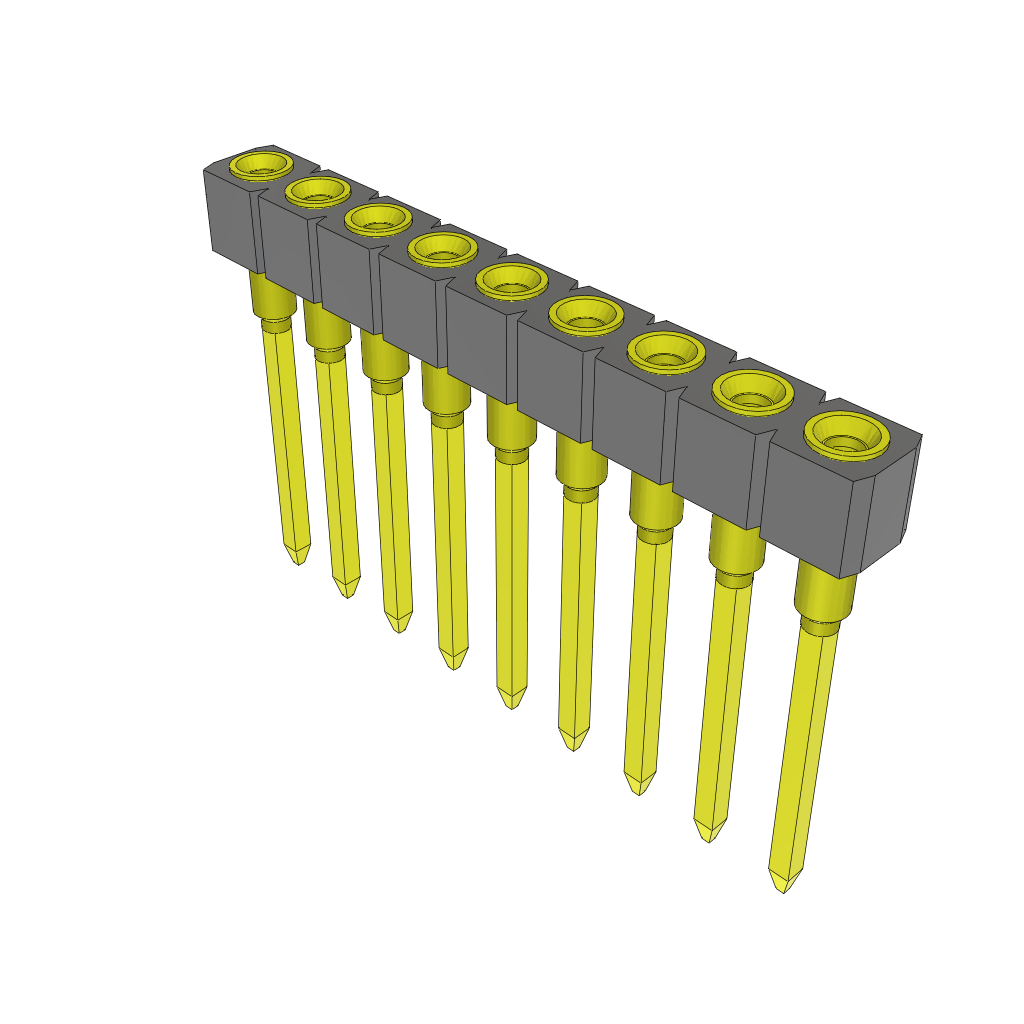 Conn Socket Strip SKT 9 POS 2.54mm Solder ST Top Entry Thru-Hole Bulk