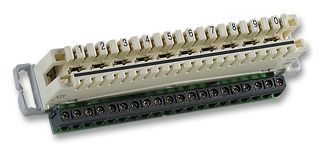 KRONE         6526/1/029/01             I/O Connector, Terminal Block, Interface, Receptacle, 20 Contacts, IDC / IDT, Through Hole Mount