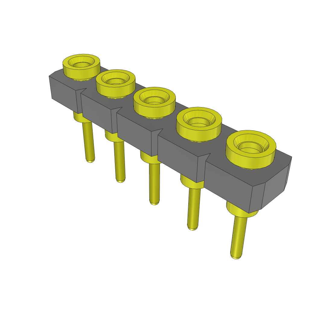 Conn Socket Strip SKT 5 POS 2.54mm Solder ST Top Entry Thru-Hole Bulk