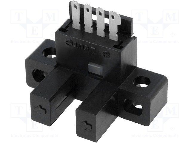 PNP Photoelectric Sensor, Through-Beam, 5-24VDC, 1ms, 940nm