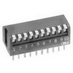 4-Pos SPST DIP Rotary Slide Switch, 50mA 24VDC, PC Pin
