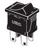 Switch Rocker ON OFF DPST Quick Connect Curved Rocker 10A 250VAC 50000Cycles Box