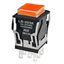 DPDT Pushbutton Switch, 3A 125VAC, Orange LED, Momentary, Solder/Quick Connect