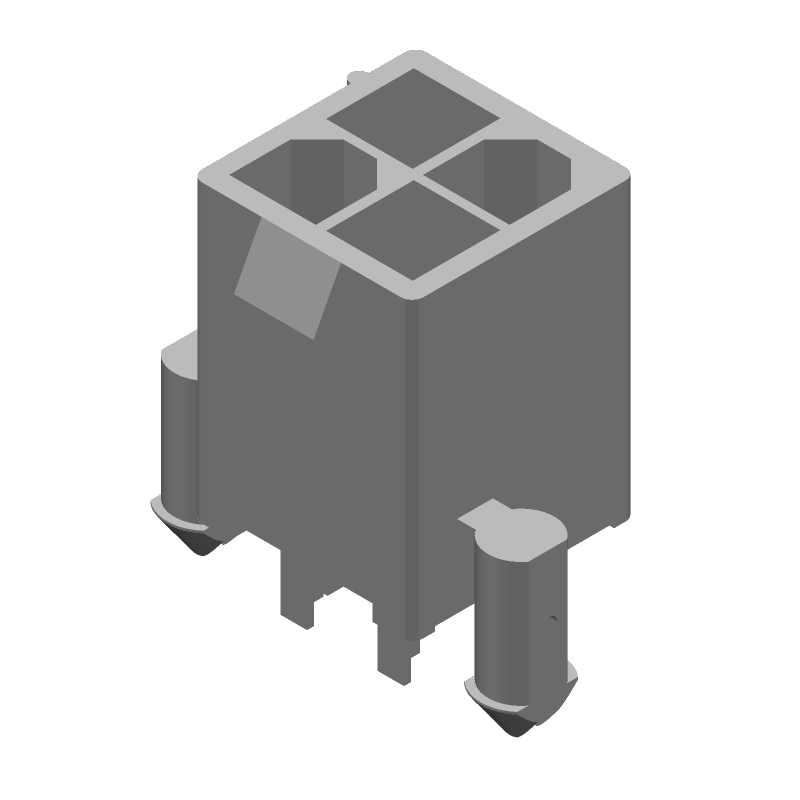 4 Pos 9A Wire-to-Board Header, Straight, 600V, Through Hole