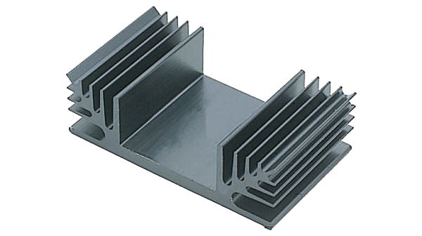 Heat sink 100 mm 3 K/W  @ 20 W black anodised, KS65.4-100E, Austerlitz Electronic GmbH