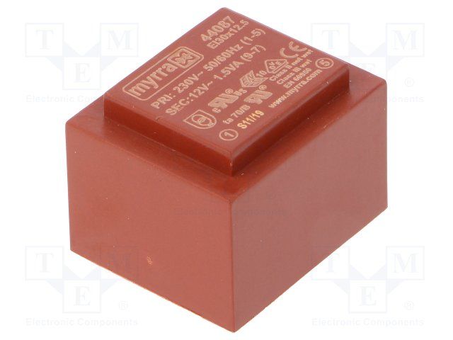 Power Transformer 4000Vrms 1.5VA 6 Terminal PC Pin Thru-Hole