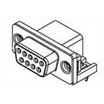 Conn D-Subminiature SKT 9 POS 1.38mm Solder RA Thru-Hole 9 Terminal 1 Port Tray