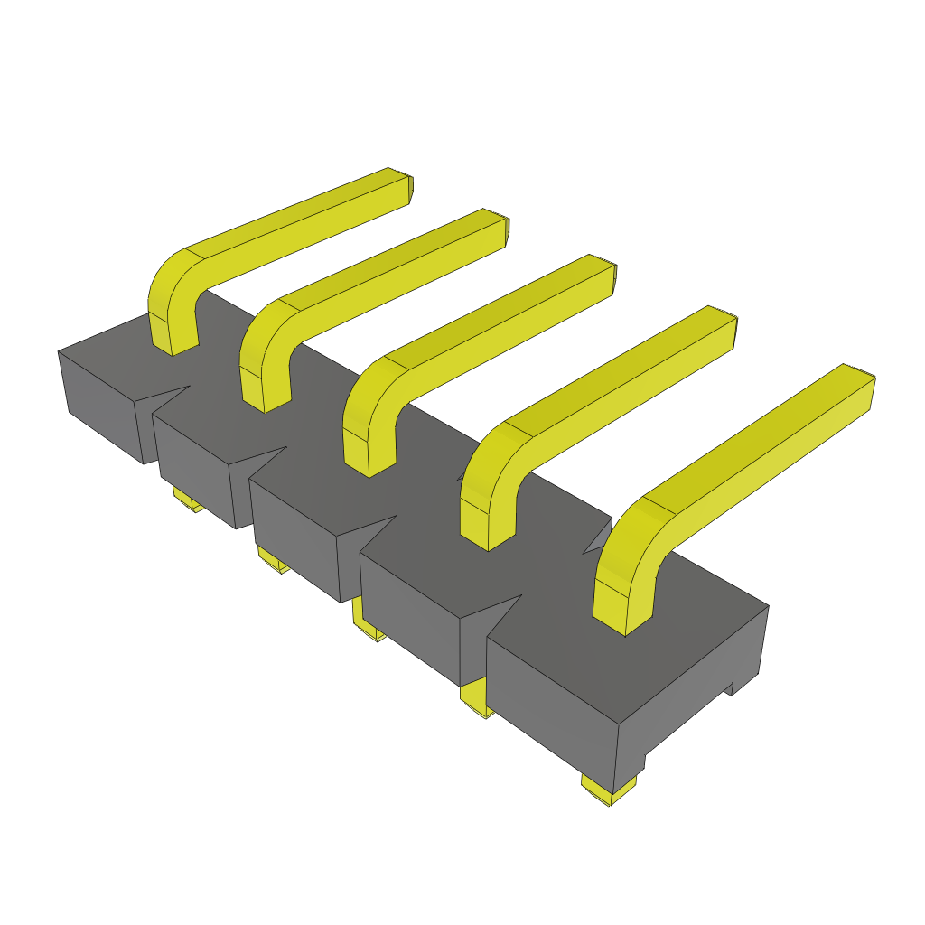 5-Pin Through-Hole Header, Tin Plating, 5.08mm Pitch, Solder Termination
