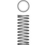 Compression Spring Square/Ground 1.4mm-Wire-DIA 15.24mm-OD 38.1mm-LG Stainless Steel Passivated ASTM A967