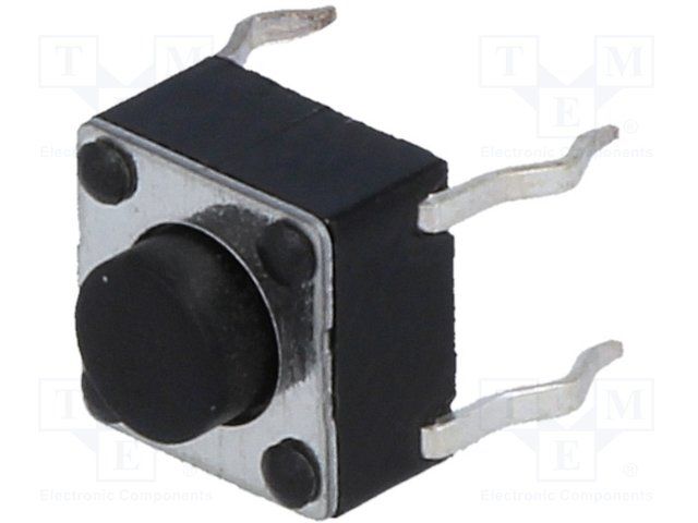 Keypad Switch, SPST, Momentary, 50mA, 12VDC, Through Hole