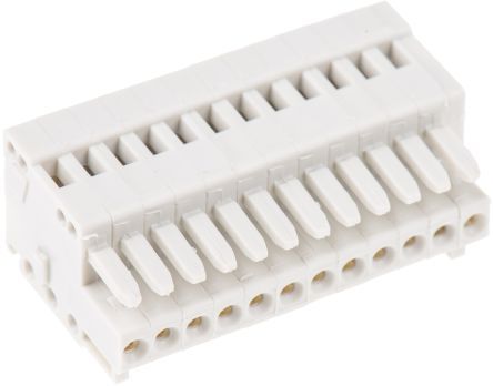 12 Pos Terminal Block, 2.5mm Pitch, 6A, 250V, Cage Clamp
