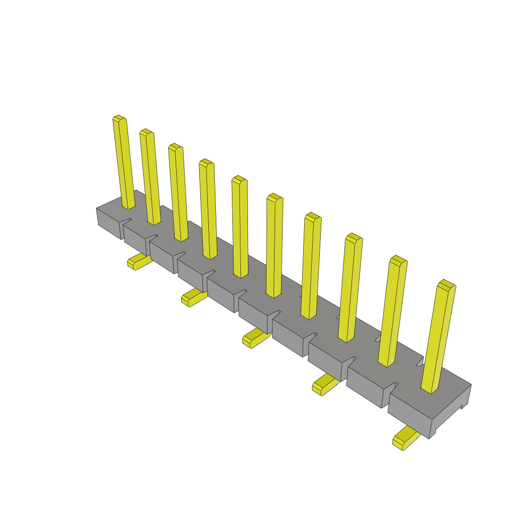 Conn Unshrouded Header HDR 10 POS 5.08mm Solder ST SMD Tube